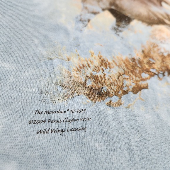 Vintage The Mountain Shirt Adult XL Tie Dye Horse Nature Tee Y2K Blue USA - Picture 6 of 8